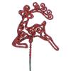 20CM RED GLITTER REINDEER PICK P025694