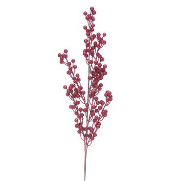 Glitter Berries Burgundy Pick 80cm