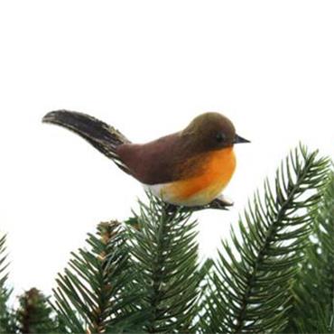 10CM FABRIC CLIP ON ROBIN