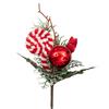 Candy Cane Lane Green Pick With Ornaments 22c