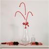 Christmas Candy Cane With Bow Pick