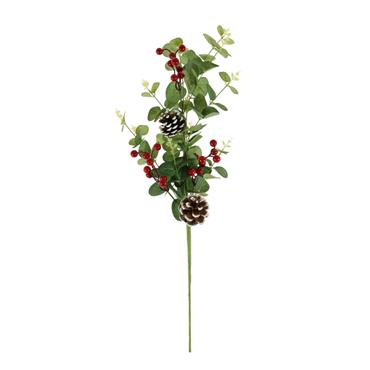 Christmas Euclyptus Berry & Pinecone Spray