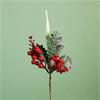 Christmas Red Berry With Pinecone Pick