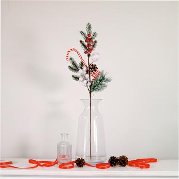 Festive Frosted Candy Cane Berry Pick