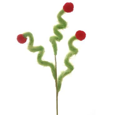 Grinch Theme Red/Green Curly Pick 63cm