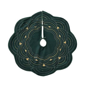 Emerald Green Tradtional Velvet Tree Skirt 10