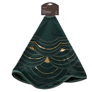 Emerald Green Tradtional Velvet Tree Skirt 10