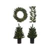 National Tree Company Dunhill Pine Pre-Lit Door Decoration Set 4 Piece