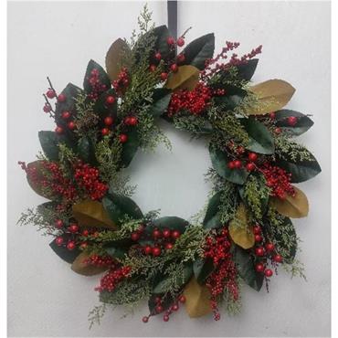 Bosk Magnolia Berry Wreath 66cm