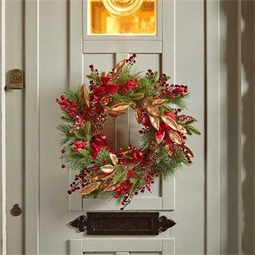 Ruby Velvet Wreath 40cm