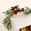Premium Magnolia & Berry Glitter Garland Burg