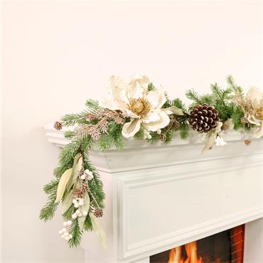 Premium Magnolia & Cone Glitter 180cm