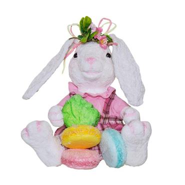 RABBIT WITH COOKIE 17 X 16 X 22CM