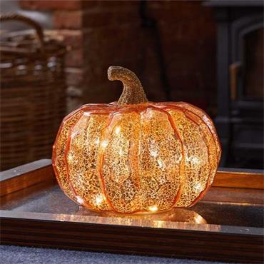 Inlit Golden Pumpkin 17cm