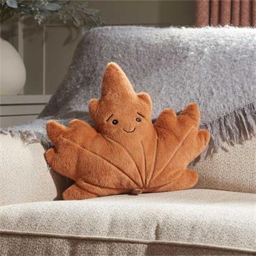 Maple Leaf Mocha Cushion