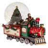 Christmas Muscial Winding Snow Globe On Train