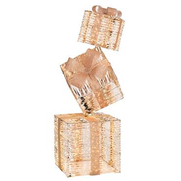 Led Gold Column Of Gifts Warm White 95cm