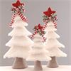 Christmas White Tree With Red Star & Bow 45Cm
