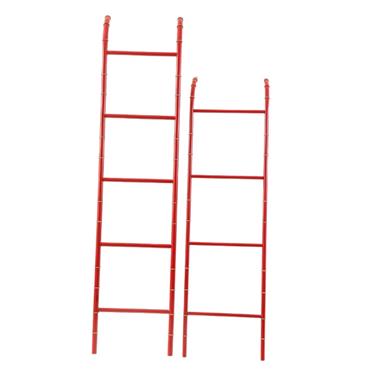 Christmas Metal Red Ladder 172Cm
