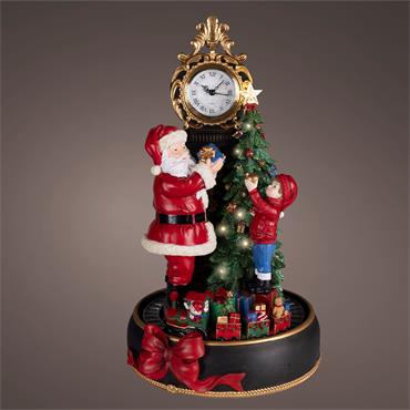 Lumineo Christmas Tale BO Santa Clock 48.5cm