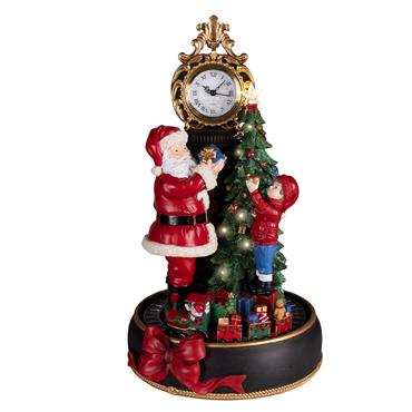Lumineo Christmas Tale BO Santa Clock 48.5cm