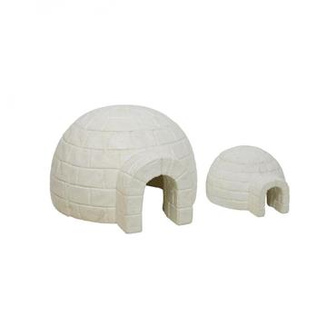 Foam Igloo With Snow & Glitter Large