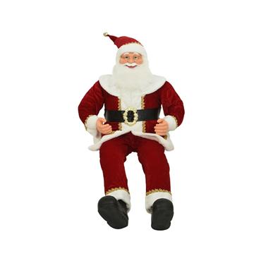 Santa Sitting Traditional Red