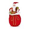 Musical Led Santa In Giftbag 65Cm Battery