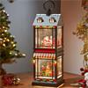 Santas Home Lantern Snow Sphere 33cm