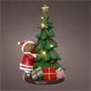 LED TREE POLYRESIN B/O INDOOR W/WH 27.5CM
