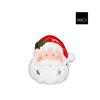 Mica Santa Face Tealight Holder  8.5Cm