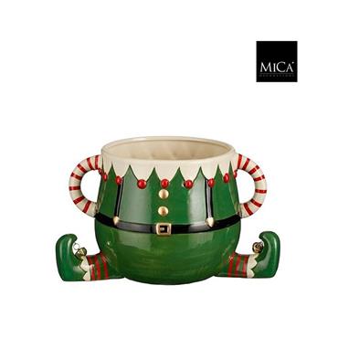 Mica Elf Pot Planter Green 16.5Cm