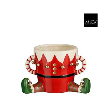 Mica Elf Pot Planter Red16.5Cm