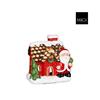 MICA TRADTIONAL XMAS HOUSE ORNAMENT RED 11CM