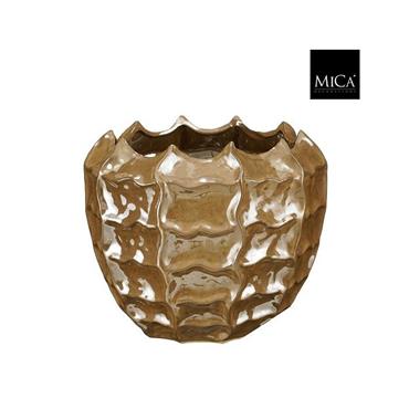 Mica Gaya Brown Planter 21Cm