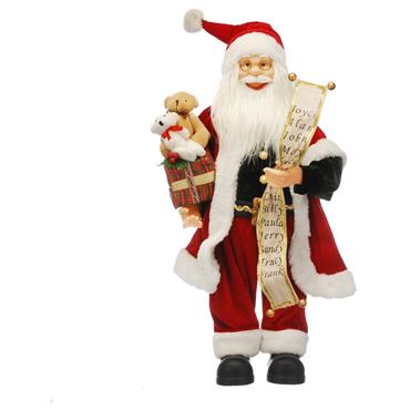 Tradtional Red & Gold Standing Santa 90Cm