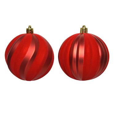 Shatterproof Bauble Shiny Red 8cm
