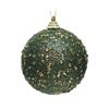 Bauble Sequins Glitter Bead Emerald Green 8cm