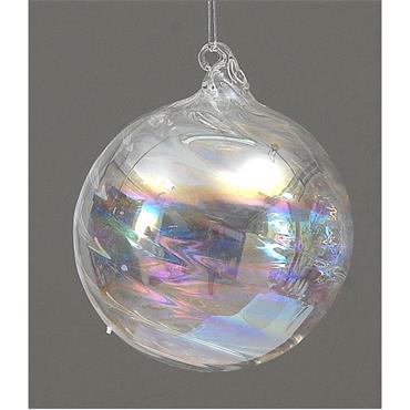 Glass Bauble Iridescent 12cm