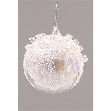Glass Bauble Pearly 10cm