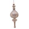 Glass Ornament Silver Finial 18cm