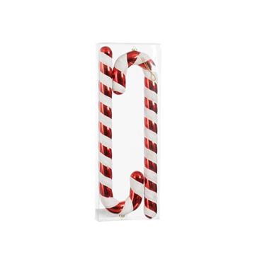 Mica 60Cm Candy Cane Red Ornament 2Pcs