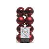 DECORIS RED SHATTERPROOF BAUBLES 16PK