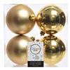 DECORIS LIGHT GOLD SHATTERPROOF BAUBLE 4PK