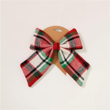 Festive Tartan Fleece Bow Small