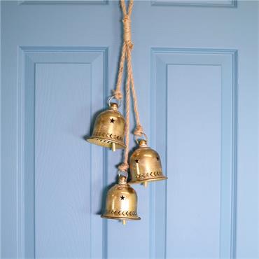 Festive Hanging Bells Gold