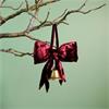 Festive Hanging Velvet Bow Burgundy