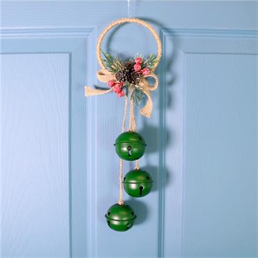 Festive Sleigh Bell Hoop Green