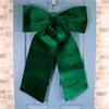 Velvet Hanging Bow Large Green