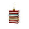 Multi Colour Book Pile 6.1cm Hanging Oranment
